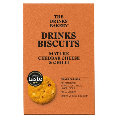 The Drinks Bakery Mature Cheddar Chilli & Almond 110g (Pack of 3)