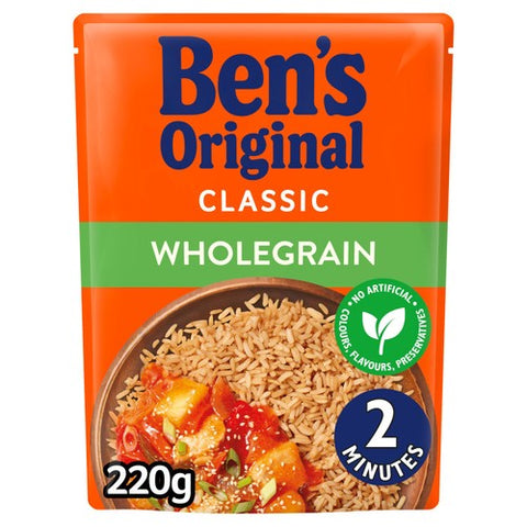 Ben's Original Wholegrain Microwave Rice 220g (Pack of 2)