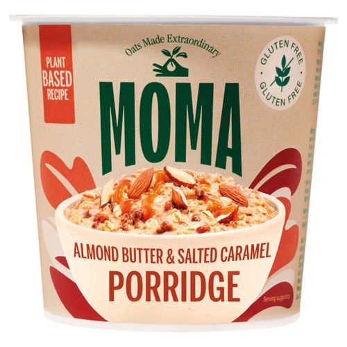 MOMA Almond Butter Salted Caramel Jumbo Oat Porridge Pot 55g (Pack 3)