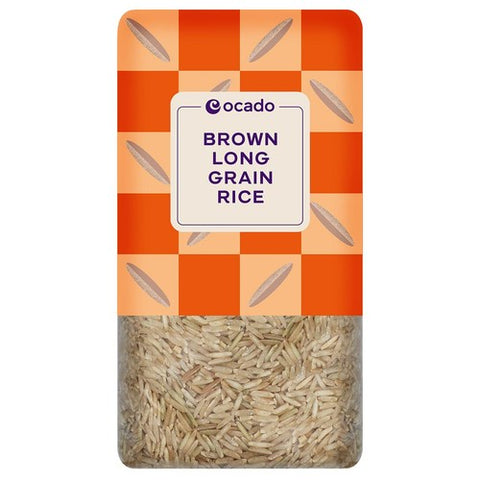 Ocado Brown Long Grain Rice 1kg (Pack of 3)