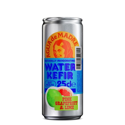 Agua de Madre Pink Grapefruit & Lime Water Kefir 250ml (Pack of 6)