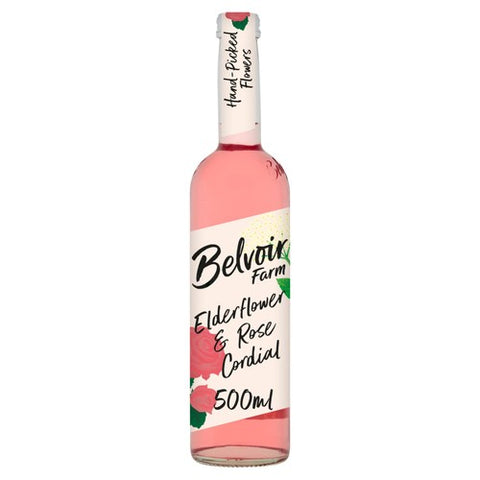 Belvoir Elderflower & Rose Cordial 500ml (Pack of 2)