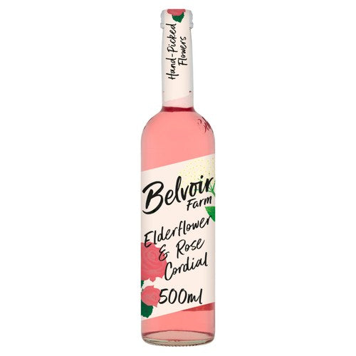 Belvoir Elderflower & Rose Cordial 500ml (Pack of 2)