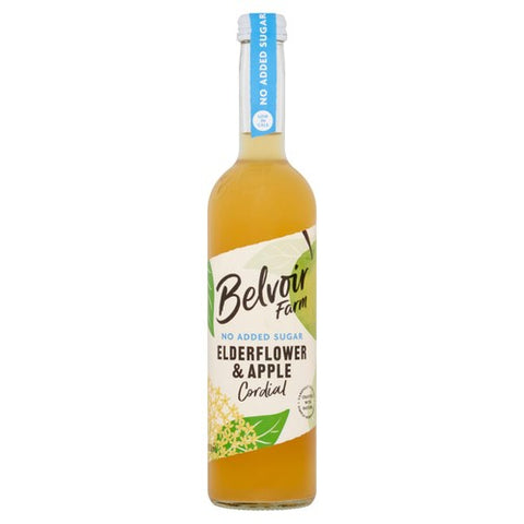 Belvoir Farm No Added Apple & Elderflower Cordial 500ml (Pack of 2)