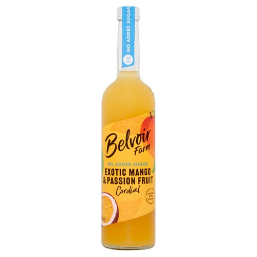Belvoir Farm No Added Sugar Mango & Passionfruit Cordial 500ml (Pack of 2)