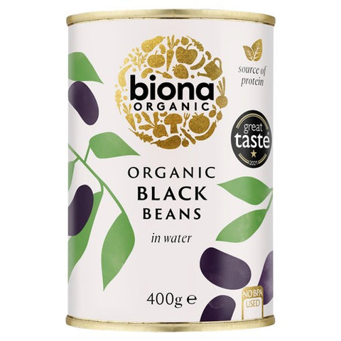 Biona Organic Black Beans in Water 400g (Pack of 3)