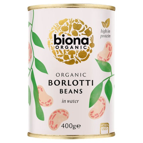 Biona Organic Borlotti Beans 400g (Pack of 2)