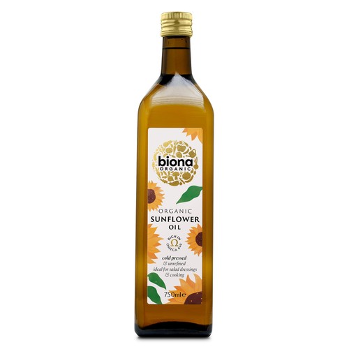 Biona Organic Cold Pressed Sunflower Oil 750ml (Pack of 2)