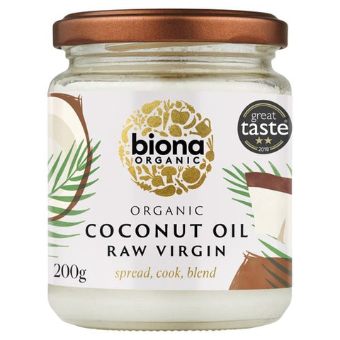 Biona Organic Raw Virgin Coconut Oil 200ml (Pack of 2)