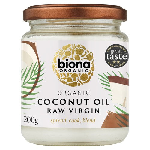 Biona Organic Raw Virgin Coconut Oil 200ml (Pack of 2)