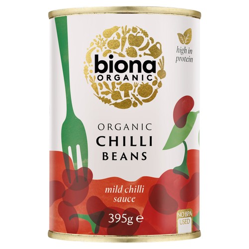Biona Organic Red Kidney Beans in Chilli Sauce 400g (Pack of 3)