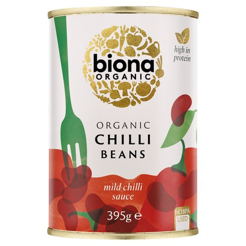 Biona Organic Red Kidney Beans in Chilli Sauce 400g (Pack of 3)