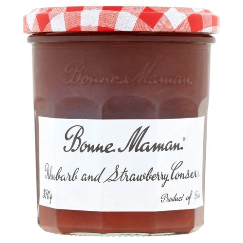 Bonne Maman Strawberry & Rhubarb Conserve 370g (Pack of 2)