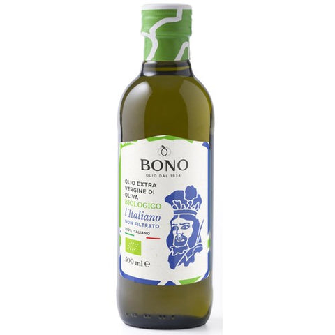 Bono Unfiltered Organic Italian Extra Virgin Olive Oil 500ml (Pack of 2)