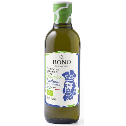 Bono Unfiltered Organic Italian Extra Virgin Olive Oil 500ml (Pack of 2)