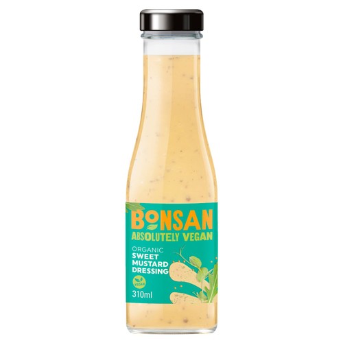 Bonsan Organic Vegan Sweet Mustard Dressing 310ml (Pack of 2)