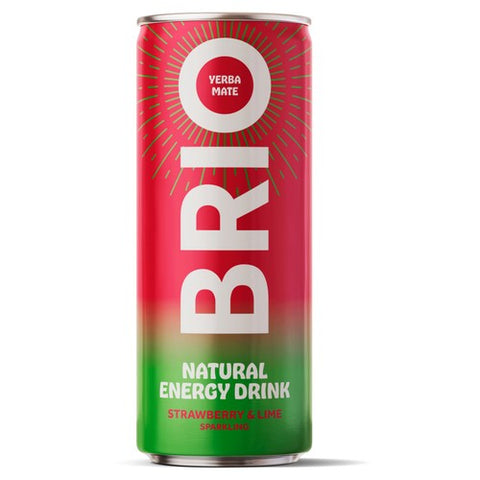 Brio Natural Organic Energy Drink Strawberry 250ml (Pack of 3)