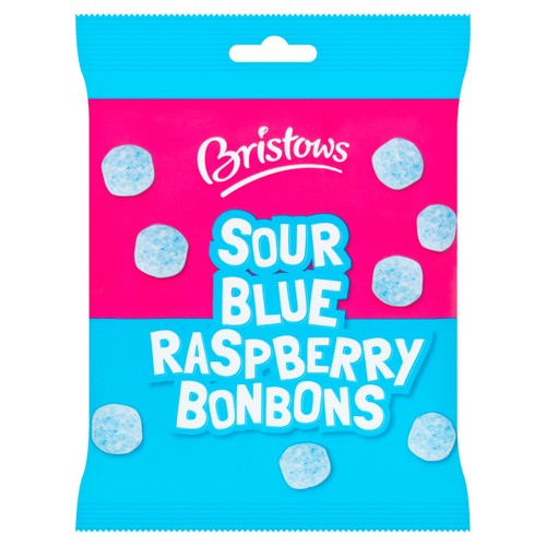 Bristows Sour Blue Raspberry Bon Bons 100g (Pack of 6)