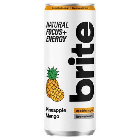 Brite Natural Focus, Energy Pineapple Mango 330ml (Pack of 3)