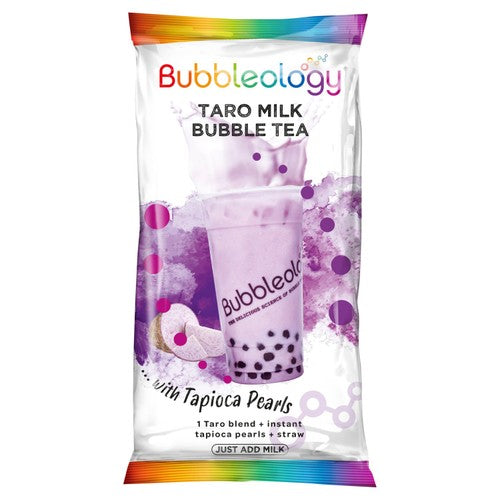 Bubbleology Taro Milk Bubble Tea with Tapioca Pearls 80g (Pack of 6)