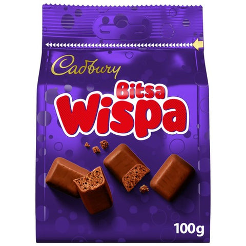 Cadbury Bitsa Wispa Chocolate Bag 110g (Pack of 3)