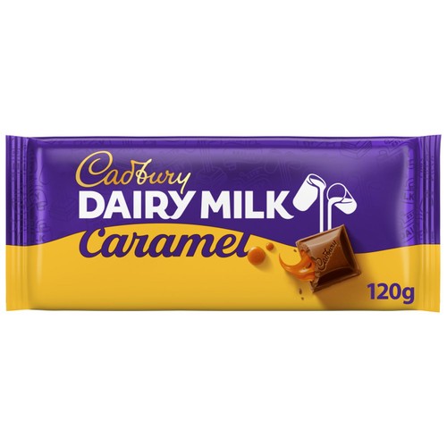 Cadbury Dairy Milk Caramel Chocolate Bar 120g (Pack of 3)
