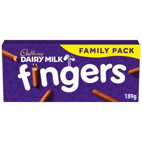Cadbury Dairy Milk Fingers Milk Chocolate Biscuits 189g (Pack of 2)
