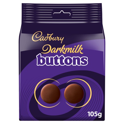 Cadbury Darkmilk Giant Buttons Chocolate Bag 100g (Pack of 3)