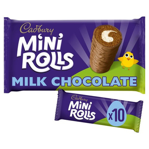 Cadbury Mini Rolls Milk Chocolate Family Size 10's (Pack of 2)