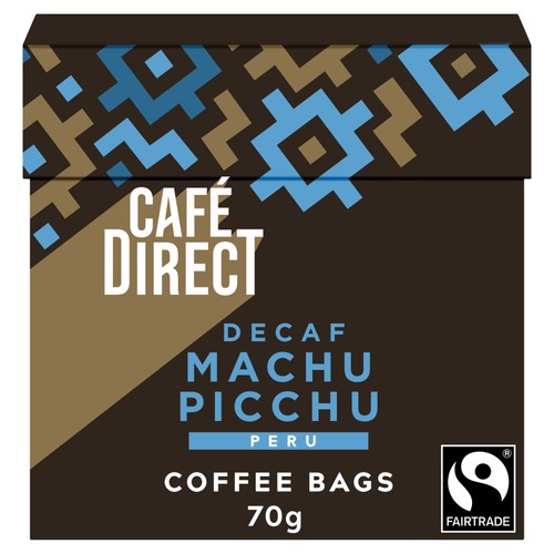 Cafedirect Fairtrade Machu Picchu Decaf Coffee Bags 10's (Pack of 2)