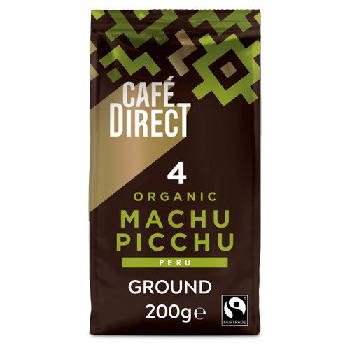 Cafedirect Fairtrade Organic Machu Picchu Peru Ground Coffee 200g (Pack of 2)
