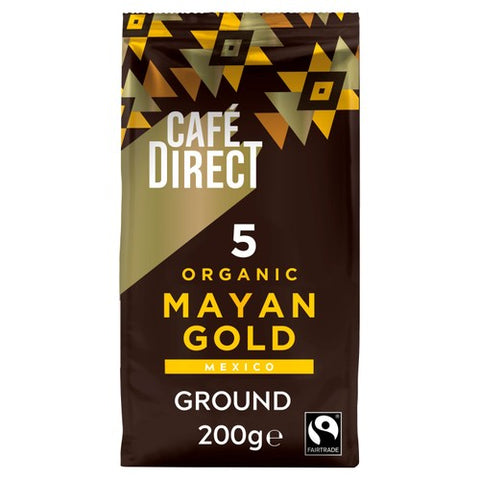 Cafedirect Fairtrade Organic Mayan Gold Mexico Ground Coffee 200g (Pack of 2)