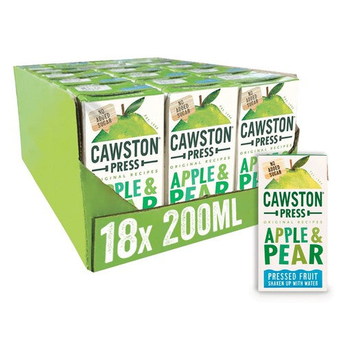 Cawston Press Apple and Pear Juice 18 x 200ml (Pack of 2)