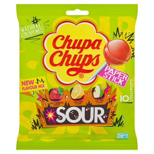 Chupa Chups Sour 10 Bag (Pack of 6)