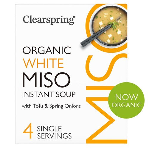 Clearspring Organic Japanese Instant Miso Soup with Tofu Spring 4 x 8g (Pack 2)