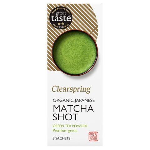 Clearspring Organic Japanese Matcha Shot Grade Green Tea Powder 8 's (Pack 3)