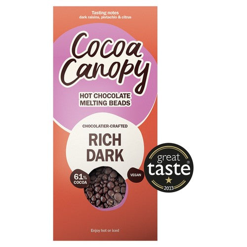 Cocoa Canopy Rich Dark Crafted Hot Chocolate Beads 225g (Pack of 3)