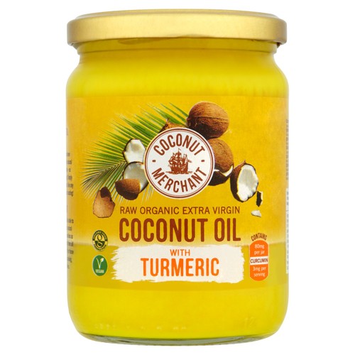 Coconut Merchant Organic Turmeric Coconut Oil 500ml (Pack of 2)