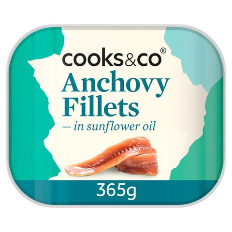 Cooks & Co Anchovy Fillets in Oil 365g (Pack of 3)