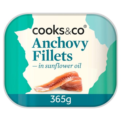 Cooks & Co Anchovy Fillets in Oil 365g (Pack of 3)