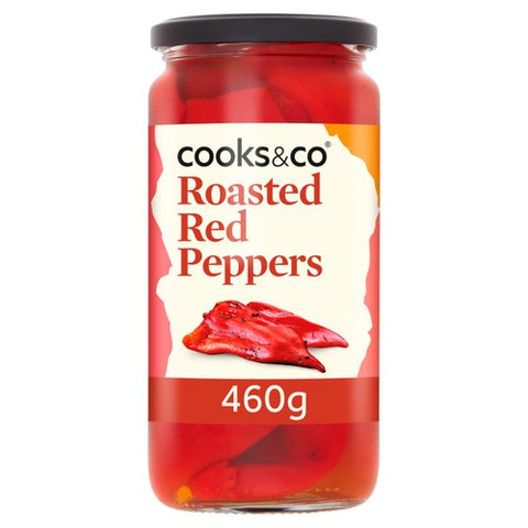 Cooks & Co Roasted Red Peppers 460g (Pack of 3)
