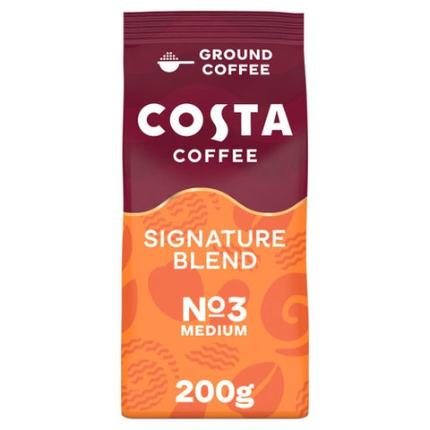 Costa Coffee Signature Blend Ground Coffee 200g (Pack of 2)