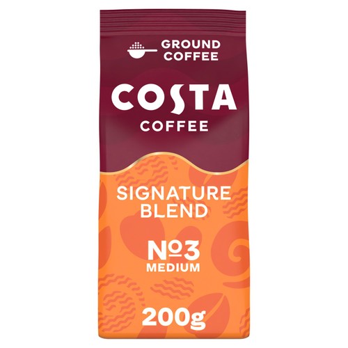 Costa Coffee Signature Blend Ground Coffee 200g (Pack of 2)