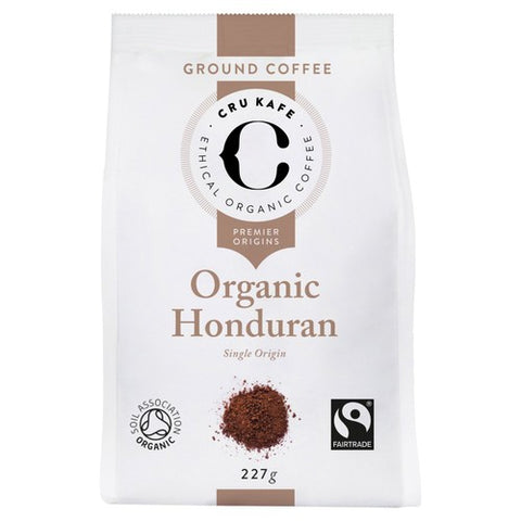 CRU Kafe Organic Fairtrade Honduran Ground Coffee 227g (Pack of 2)