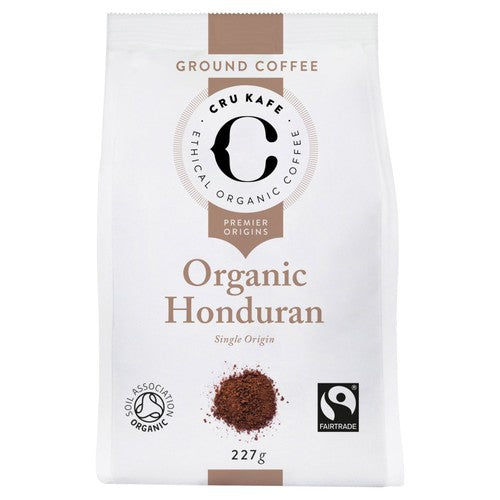 CRU Kafe Organic Fairtrade Honduran Ground Coffee 227g (Pack of 2)