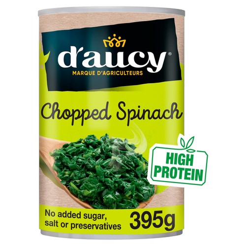 D'aucy Chopped Spinach 395g (Pack of 3)