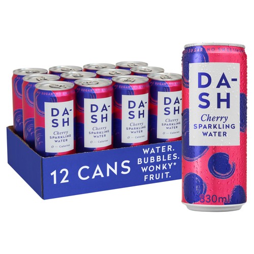 DASH Water Sparkling Cherry 12 x 330ml (Pack of 2)
