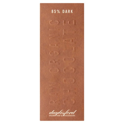 Daylesford Organic Raw Chocolate Bar - Dark 85% 50g (Pack of 3)