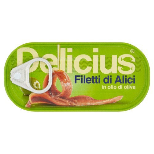 Delicius Anchovy Fillets in Olive Oil 46g (Pack of 3)