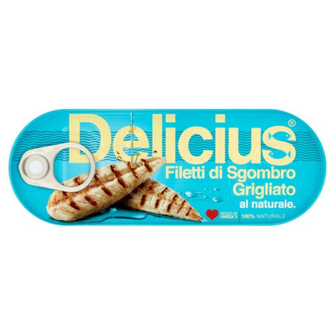 Delicius Grilled Mackerel Fillets in Brine 110g (Pack of 3)